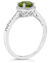 Amethyst (3/4 ct. t.w.) and Diamond Accent Ring Sterling Silver (Also Available Other Gemstones)