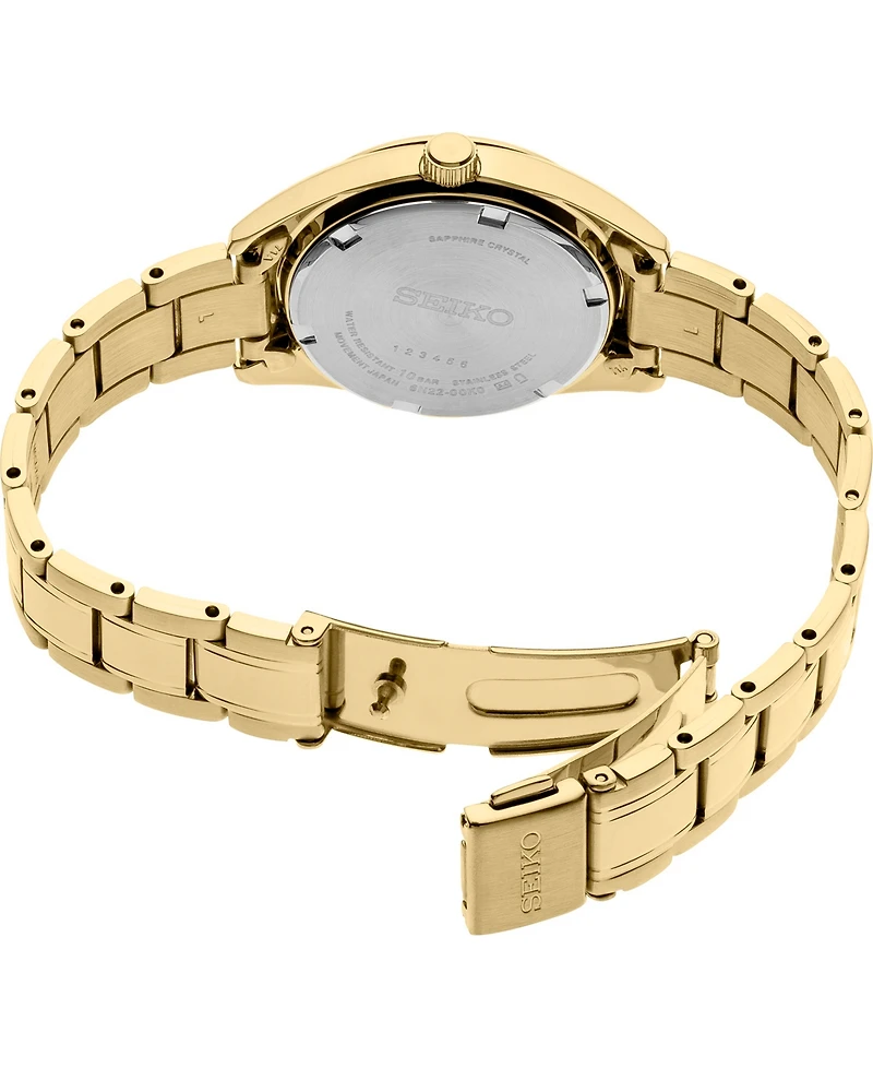 Seiko Women's Essentials Gold-Tone Stainless Steel Bracelet Watch 29.8mm