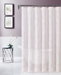 Dainty Home Stella Chenille Embroidederd Shower Curtain, 70" x 72"