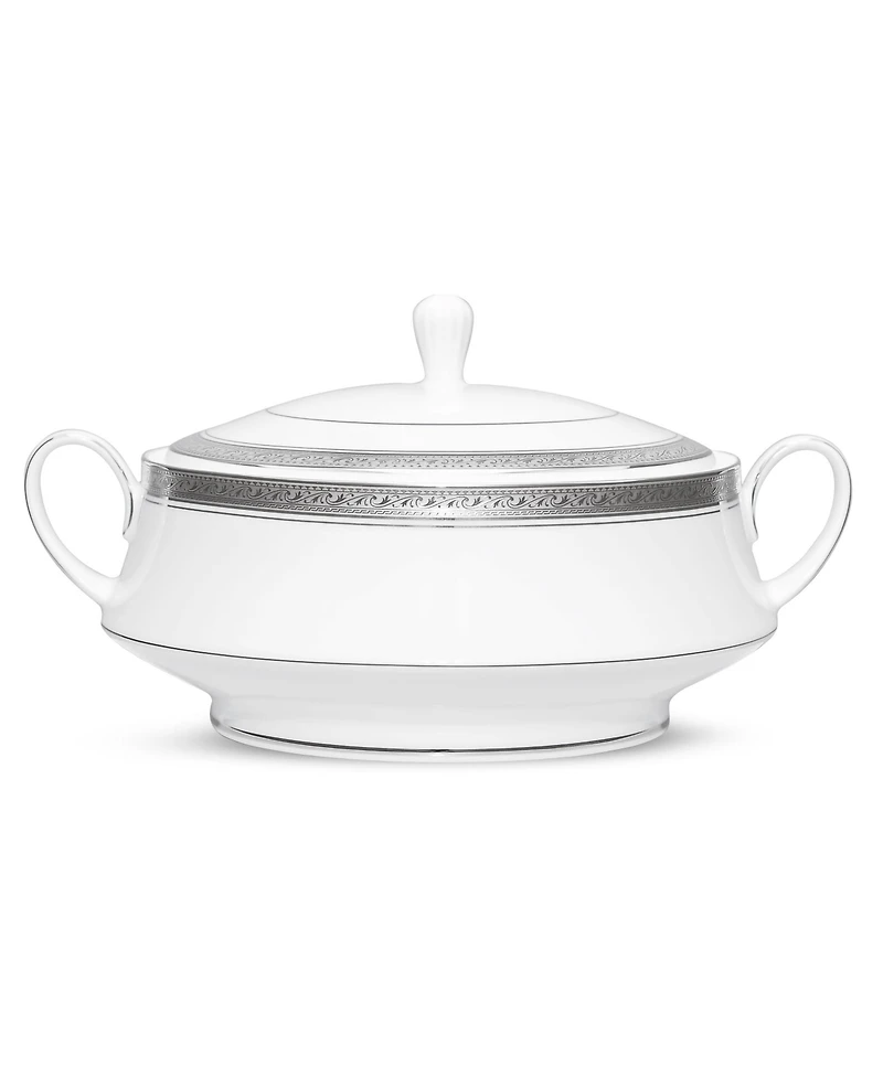 Noritake Crestwood Platinum Covered Vegetable Bowl