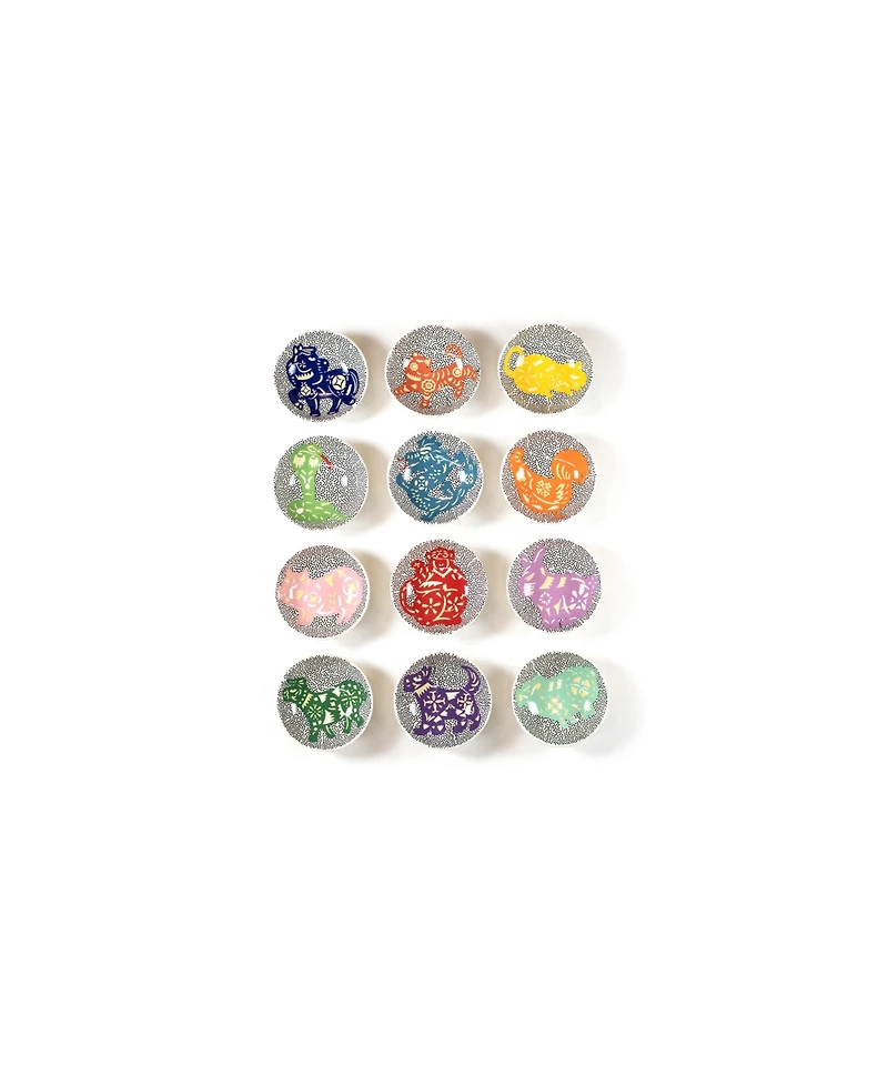 Coton Colors by Laura Johnson Chinese Zodiac Dog Bowl