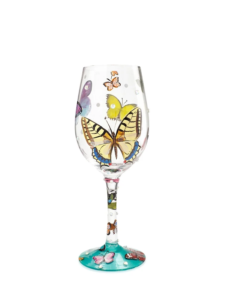 Enesco Lolita Butterfly Wishes Wine Glass