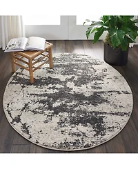 Long Street Looms Samuel SAM07 Ivory 3'10" Round Area Rug