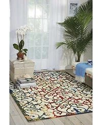 Long Street Looms Backyard BAC093 Multi 4'4" x 6'3" Outdoor Area Rug