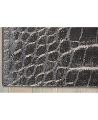 Long Street Looms Samuel SAM09 Charcoal 5'3" x 7'3" Area Rug