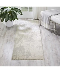 Long Street Looms Samuel SAM12 Ivory 2'2" x 7'6" Runner Rug