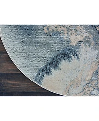 Long Street Looms Samuel SAM08 Gray 5'3" Round Area Rug