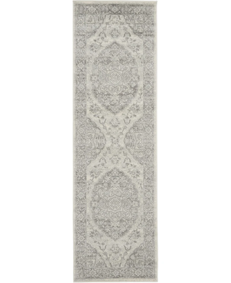 Long Street Looms Peace PEA05 Ivory 2'3" x 7'3" Runner Rug
