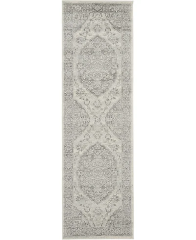 Long Street Looms Peace PEA05 Ivory 2'3" x 7'3" Runner Rug