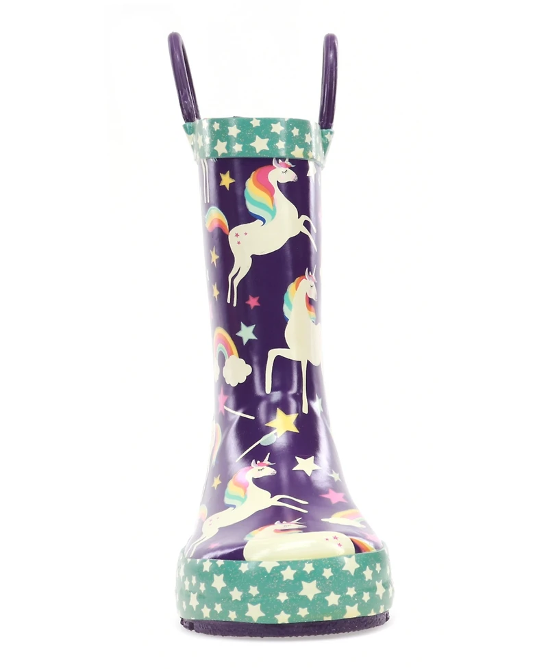Toddler Little Girl's and Big Unicorn Dreams Rain Boot