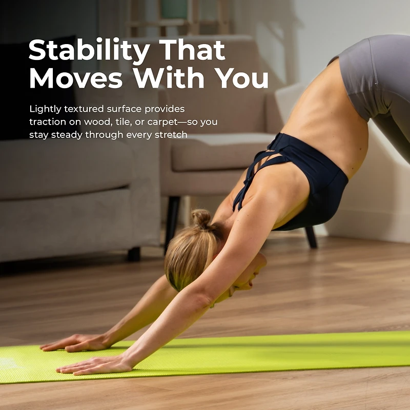 Sunny Health & Fitness Durable Tear-Resistant Yoga Mat, Blue