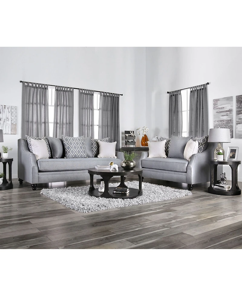 Furniture of America Cameron Park Upholstered Love Seat