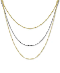 And Now This Silver Plated Multi-Chain 18" Layered Statement Necklace