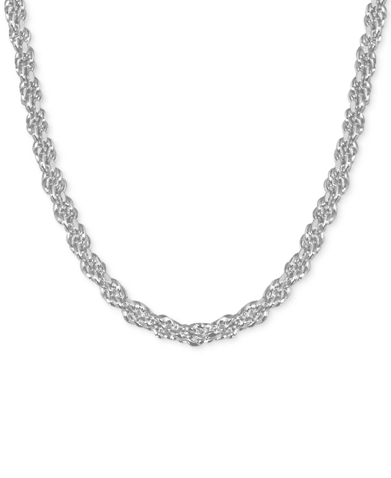 And Now This Silver Plated Rope Link 18" Chain Necklace