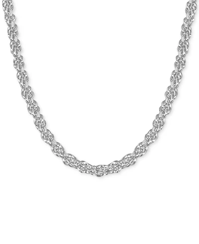 And Now This Silver Plated Rope Link 18" Chain Necklace