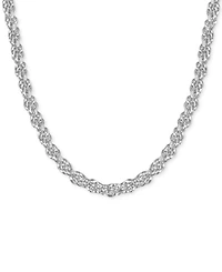 And Now This Silver Plated Rope Link 18" Chain Necklace