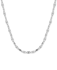 And Now This Mirror Link 24" Chain Necklace in Silver Plate or Gold Plate