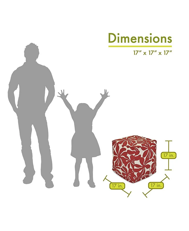 Majestic Home Goods Pentation Ottoman Pouf Cube 17" x