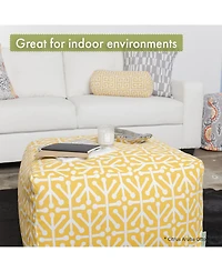 Majestic Home Goods Charlie Ottoman Square Pouf 27" x 17"