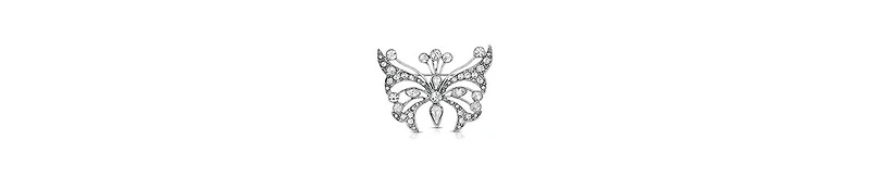 2028 Crystal Butterfly Brooch Pin
