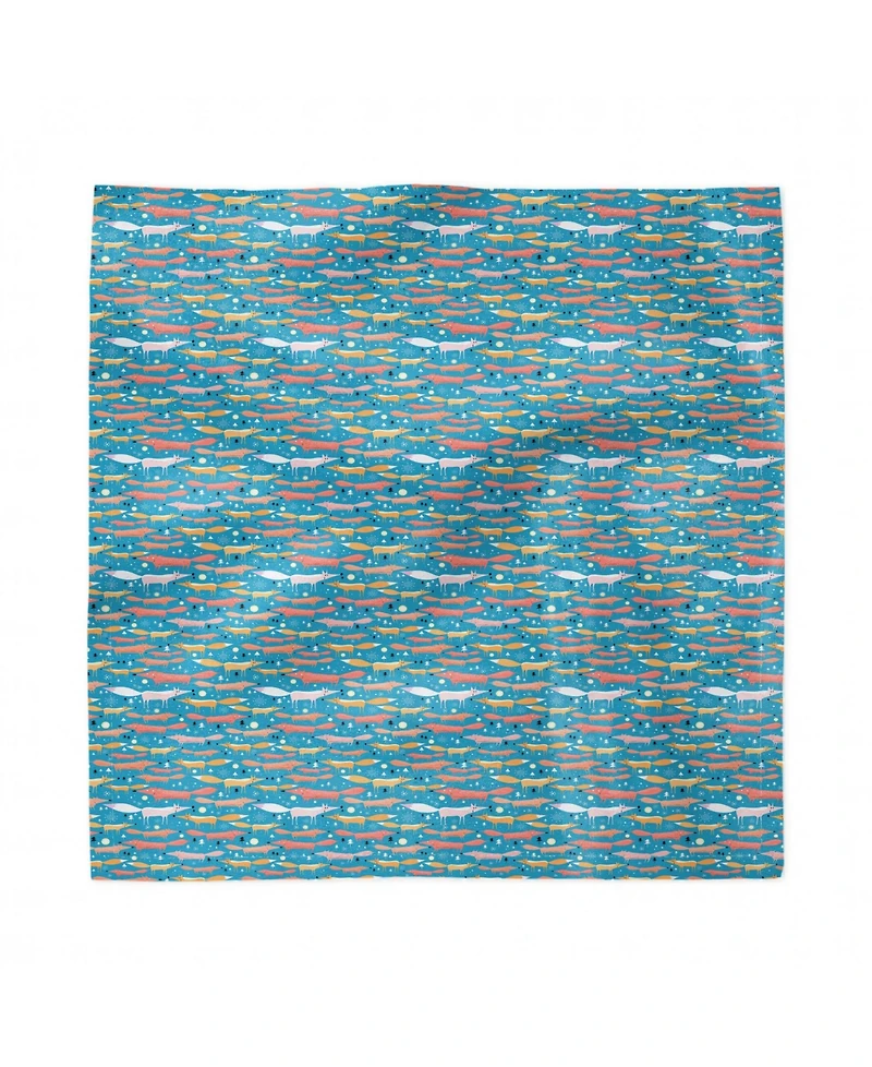 Ambesonne Fox Set of 4 Napkins, 12" x 12"