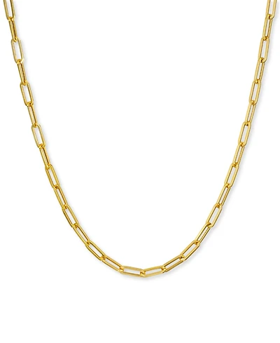 Italian Gold Paperclip Link 24" Chain Necklace in 14k Gold