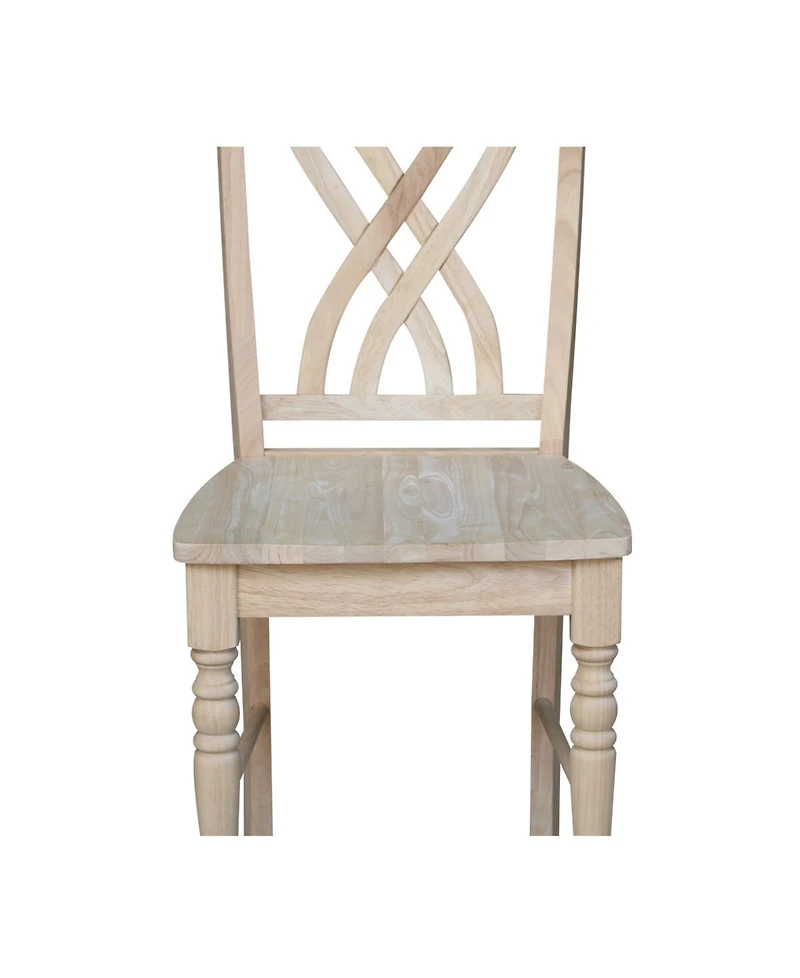 International Concepts Lattice Bar Height Stool