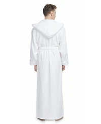 Arus Men's Thick Full Ankle Length Hooded Turkish Cotton Bathrobe