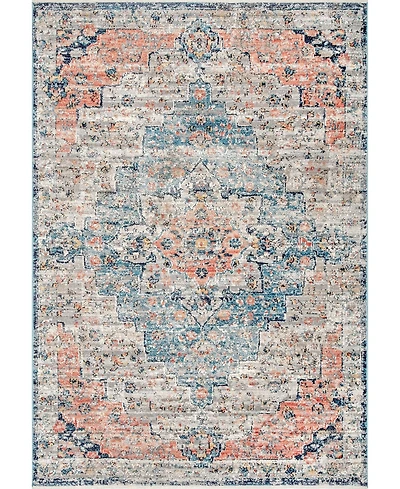 nuLoom Delicate Celeste Persian Vintage-Inspired Multi 8' x 10' Area Rug