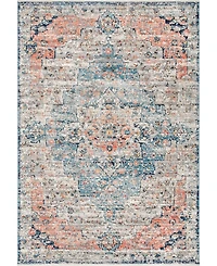 nuLoom Delicate Celeste Persian Vintage-Inspired Multi 8' x 10' Area Rug