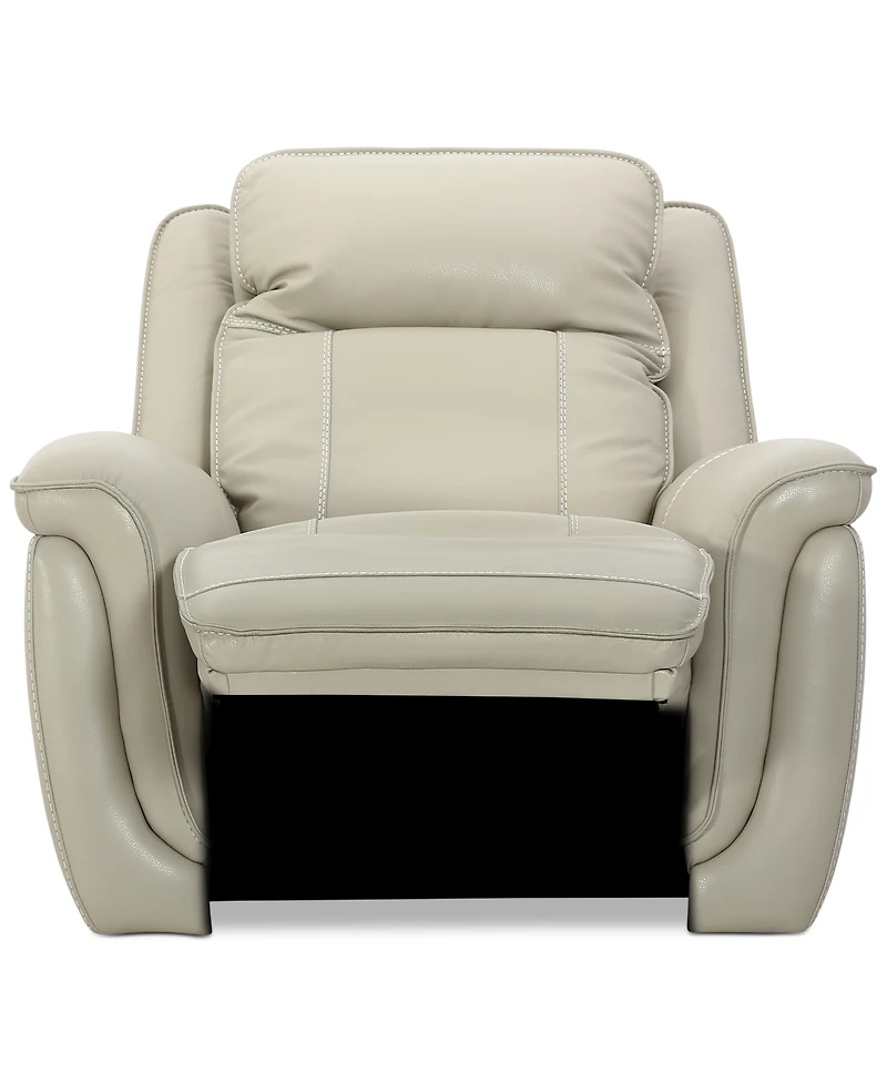 Lenardo 42" Leather Power Recliner, Created for Macy's