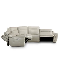 Lenardo 5-Pc. Leather Sectional with Power Motion Recliners