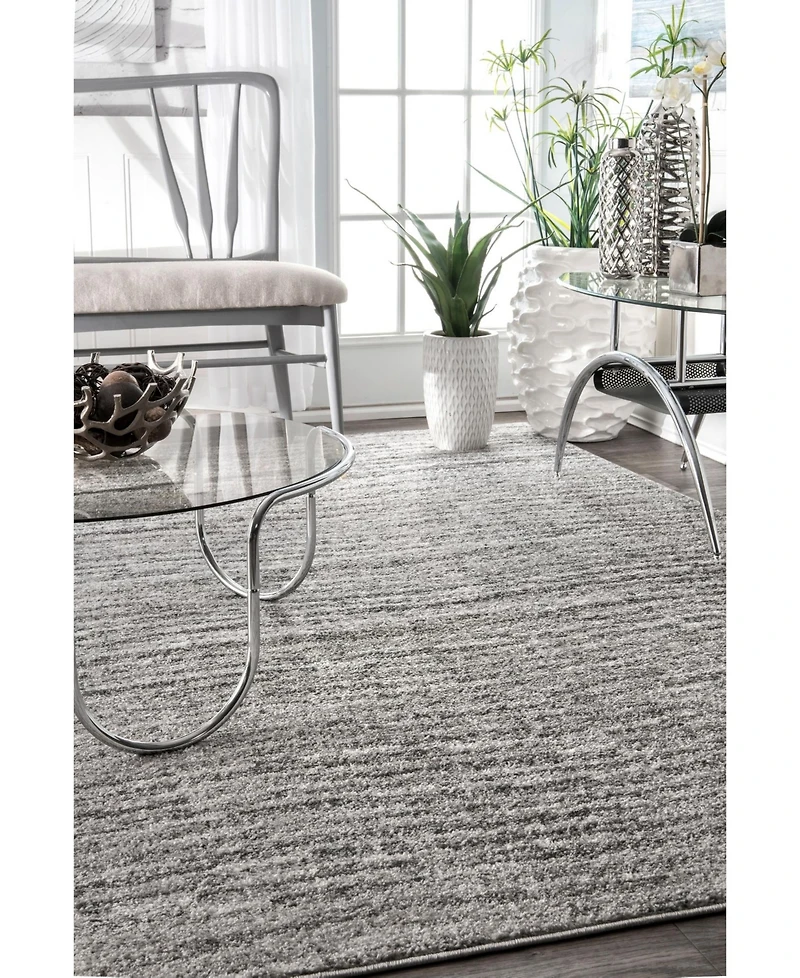nuLoom Smoky Contemporary Sherill Ripple Gray 5' x 8' Area Rug