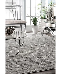 nuLoom Smoky Contemporary Sherill Ripple Gray 5' x 8' Area Rug
