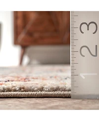 nuLoom Delicate Prima Persian Vintage-Inspired Beige 5'3" x 7'3" Area Rug