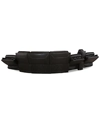 Lenardo 6-Pc. Leather Sectional with Power Recliners and Console