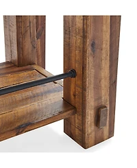 Alaterre Furniture Durango Industrial Wood Console and Media Table with Shelves