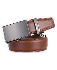 Mio Marino Men's Charcoal Depiction Ratchet Belt