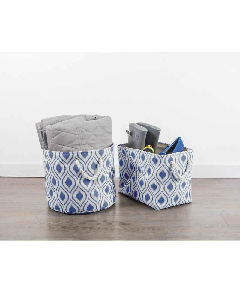 Design Imports Polyester Bin Ikat French Rectangle Large