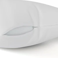 The Grand Hypoallergenic Breathable Pillow Protector with Zipper – White (2 Pack)