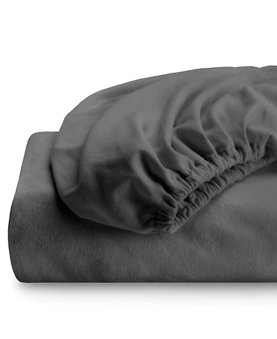 Bare Home Flannel Fitted Bottom Sheet, Twin