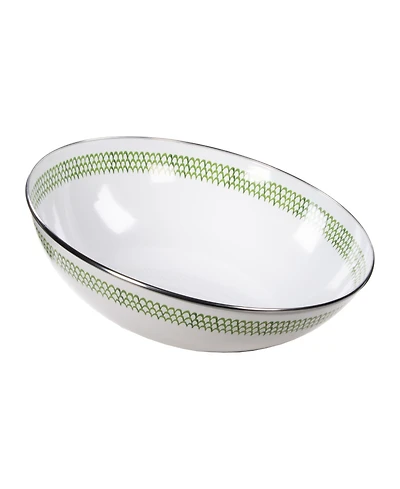 Golden Rabbit Scallop Enamelware Catering Bowl