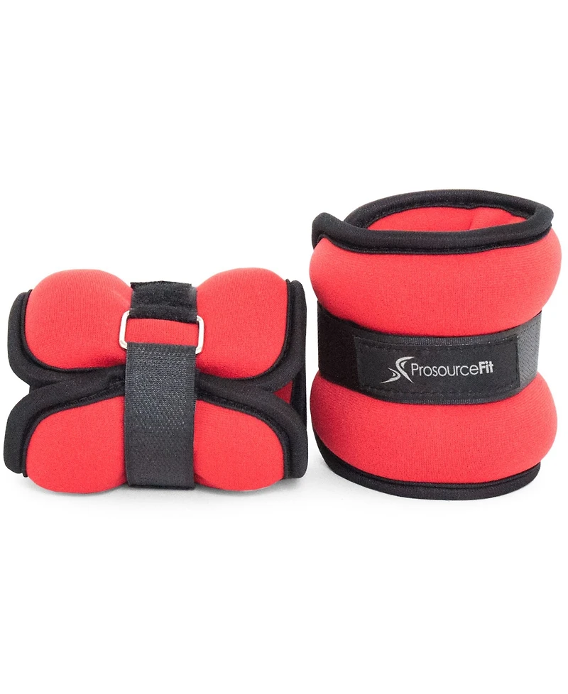 ProsourceFit Ankle Weights 1.5 lb, Set of 2, Red