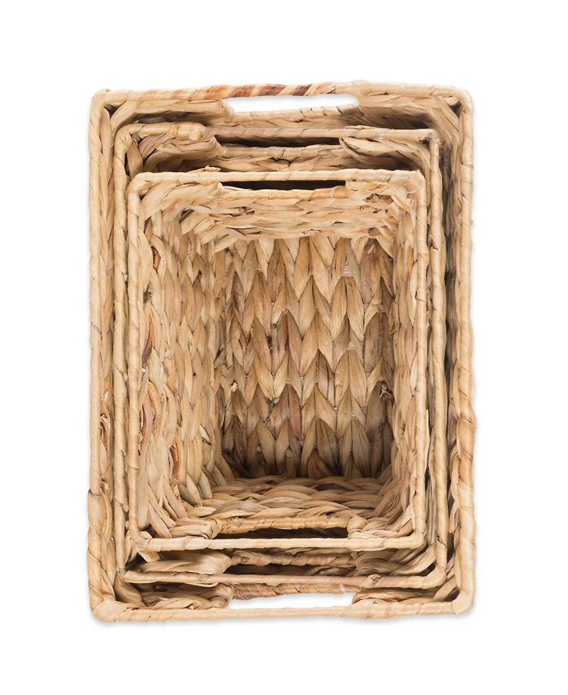 Design Imports Water Hyacinth Basket Set of