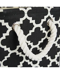 Design Imports Polyester Bin Lattice Rectangle Large