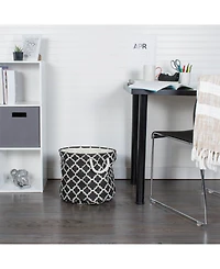 Design Imports Polyester Bin Lattice Rectangle Large