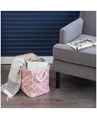 Design Imports Polyester Bin Lattice Rectangle Medium