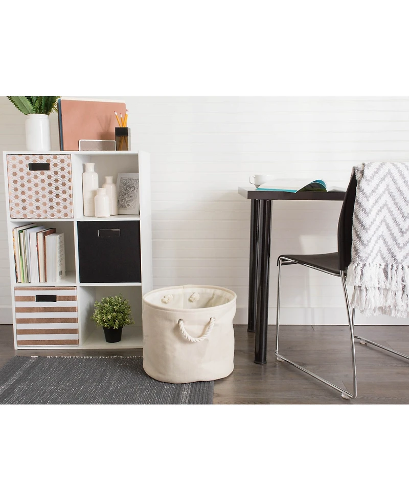 Design Imports Polyester Bin Variegated Round