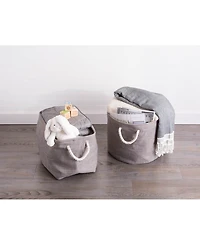 Design Imports Polyester Bin Variegated Round Small