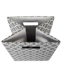 Design Imports Square Lattice Print Polyester Storage Bin